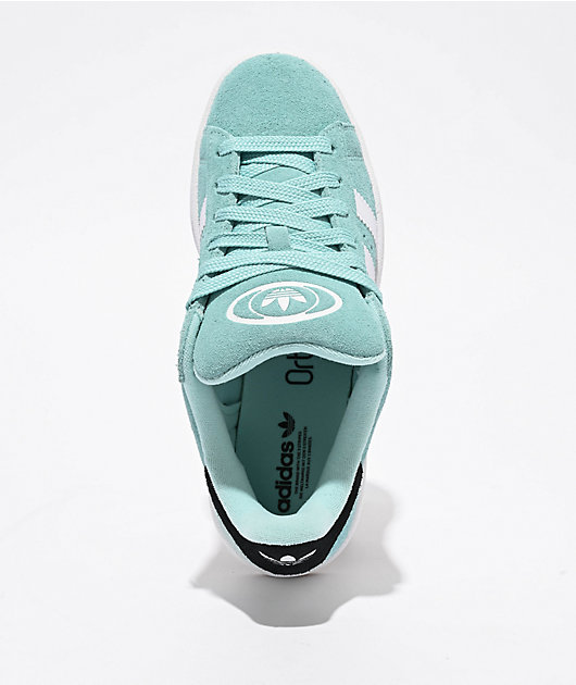 adidas Originals Kids' Campus 00S J Semi Flash Aqua, FTW White, & Gum2 Skate Shoes