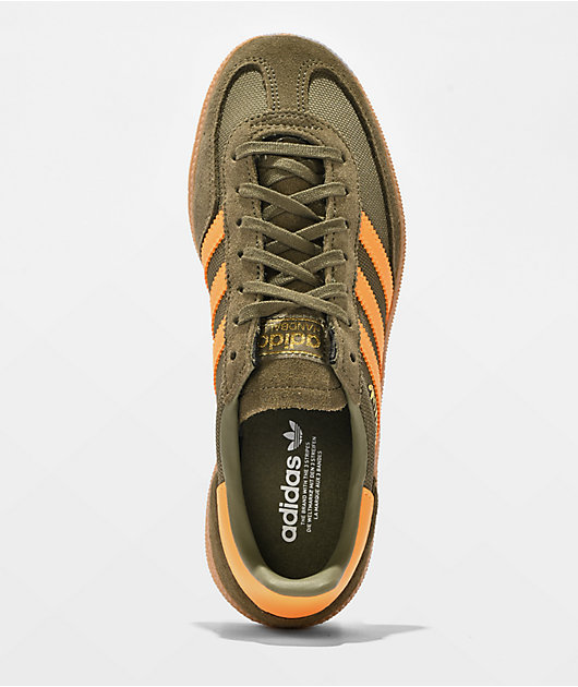 adidas Originals Kids Handball Spezial Energy Green, Pure Sulfur & Gum Shoes
