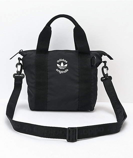 ☆Adidas☆Original Mini Airliner Tote Bag Black adidas Originals Mini Black Tote Bag | Zumiez