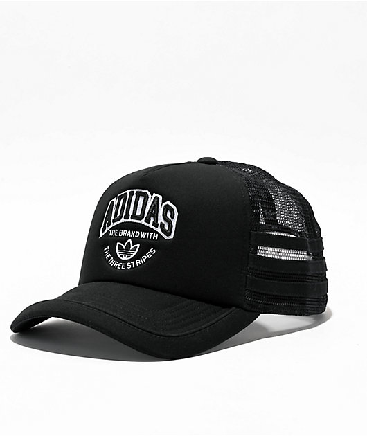 adidas Originals Rec League Black Trucker Hat Zumiez