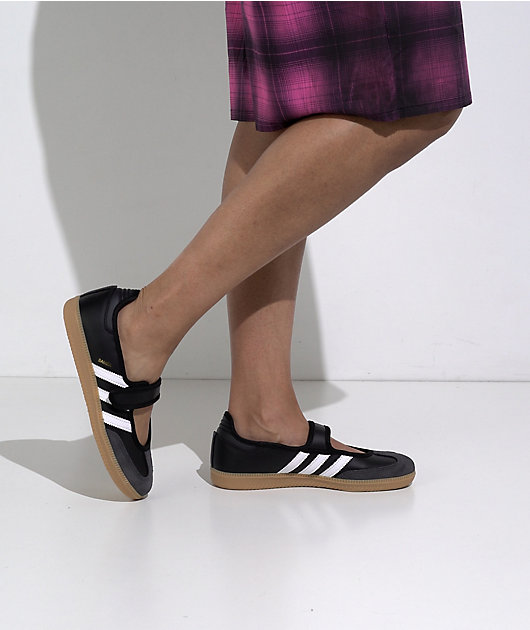 adidas Originals Samba Jane Cloud White, Carbon & Core Black Shoes video