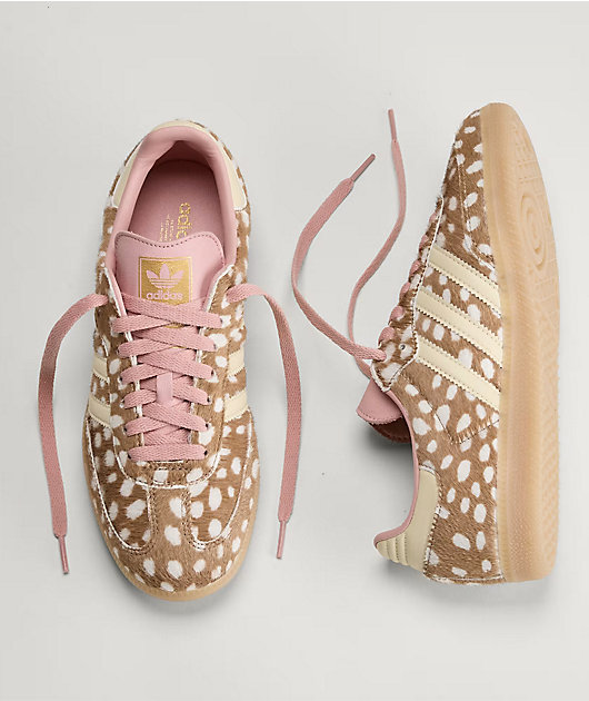 adidas Originals Samba OG Fawn Faux-Fur Brown Desert, Warm Vanilla & Wonder Mauve Shoes