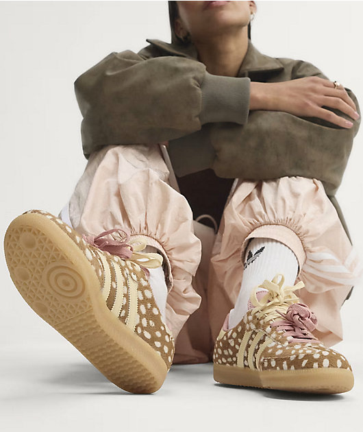 adidas Originals Samba OG Fawn Faux-Fur Brown Desert, Warm Vanilla & Wonder Mauve Shoes