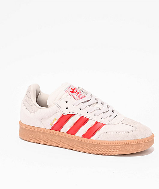 adidas Originals Samba XLG Grey, Red & Gum Shoes | Zumiez
