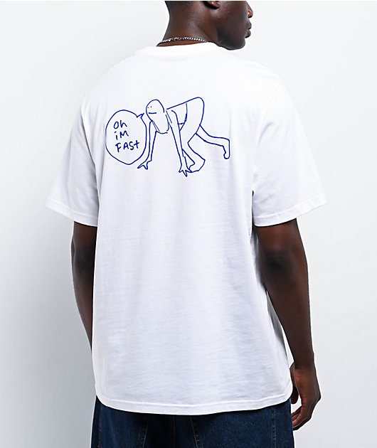 ☆人気【ADIDAS】 Shmoofoil I'm Fast Mens Tee☆ adidas Originals Shmoofoil I'm Fast White T-Shirt | Zumiez