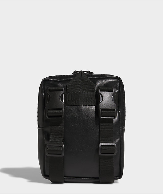 adidas Originals Skateboarding Faux-Leather Black Crossbody Bag