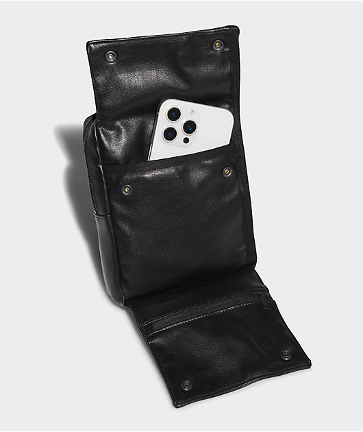 adidas Originals Skateboarding Faux-Leather Black Crossbody Bag