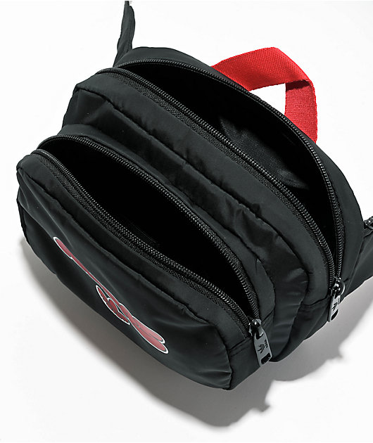adidas Originals Sport 2.0 Black & Scarlet Fanny Pack