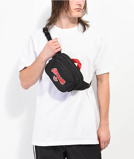 adidas Originals Sport 2.0 Black & Scarlet Fanny Pack