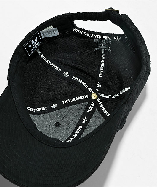 politicus voorspelling weten adidas Originals Sport Black Corduroy Strapback Hat