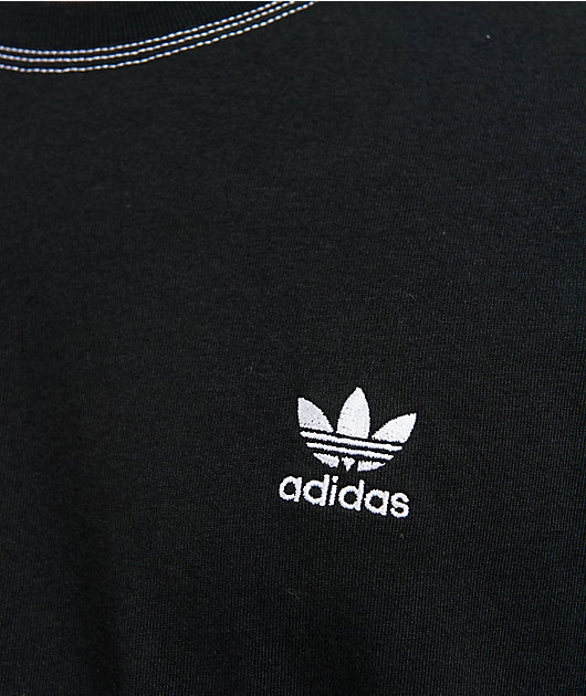 adidas Originals Trefoil Essentials Black T-Shirt Zumiez