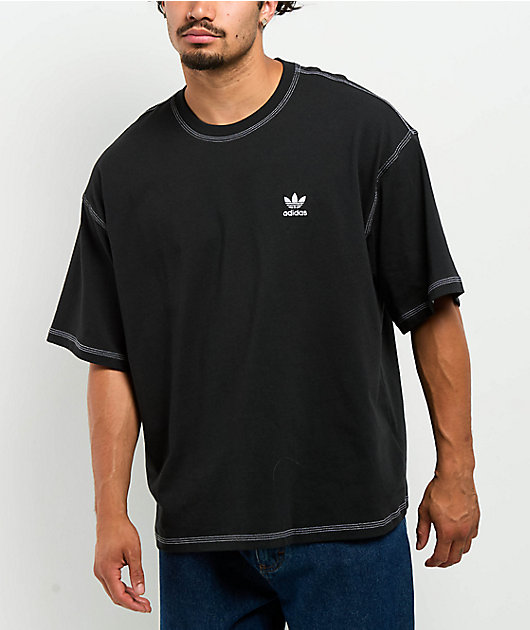 シャツ adidas Originals Trefoil Essentials Black T-Shirt | Zumiez