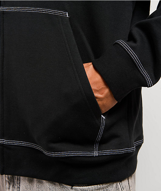 Adidas Originals Trefoil Essentials Black Zip Hoodie | Zumiez