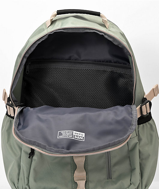 adidas Originals Trefoil Patch Backpack, Silver Green/Wonder Beige/Black,  One Size