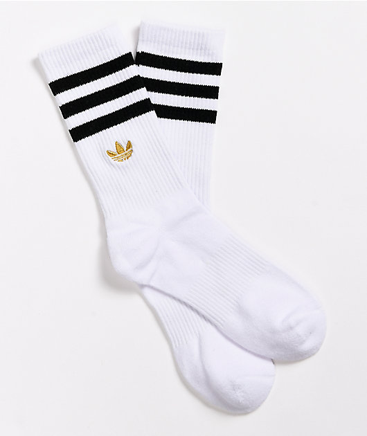 adidas Originals White & Black Crew Socks adidas Originals White & Black Crew Socks