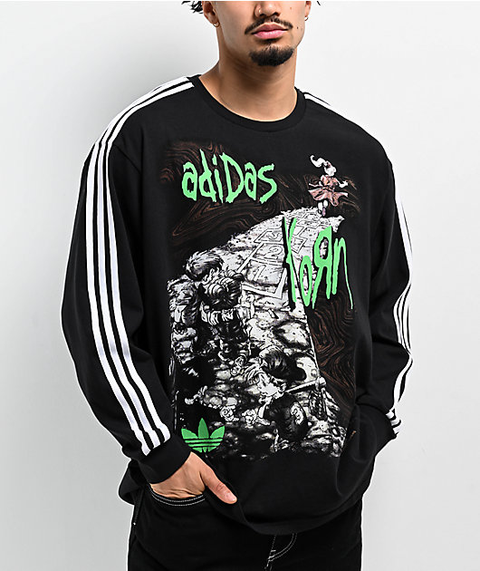 adidas Originals x Korn Black Long Sleeve T-Shirt | Zumiez