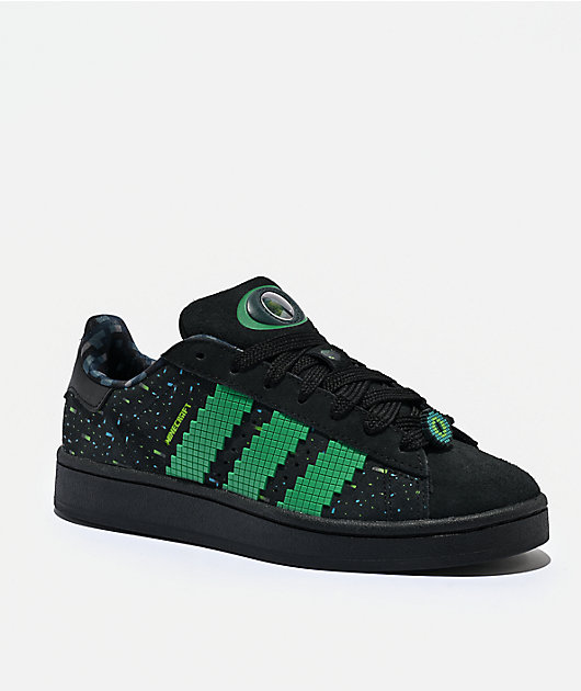 00s adidas padded nylon setup 希少色 太ライン adidas Originals x Minecraft Kids Campus 00s Black & Green Skate
