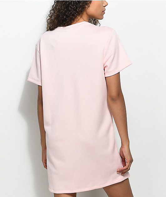 adidas Pale Pink Trefoil Tee Dress | Zumiez