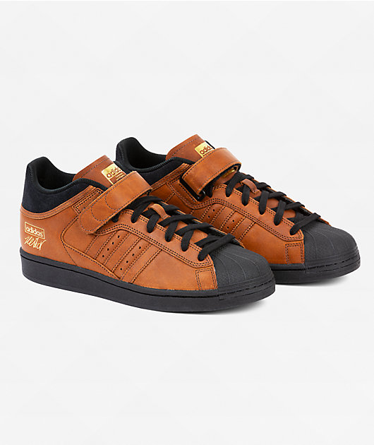 adidas Heitor Pro Shell ADV Brown & Core Black Skate Shoes | Zumiez