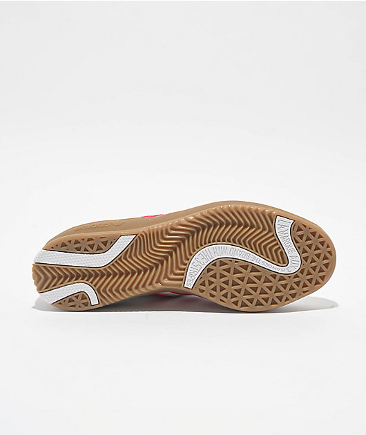 adidas Puig Samba Cloud White, Better Scarlet, & Gum Skate Shoes