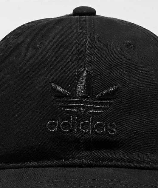 Adidas trefoil hat black online