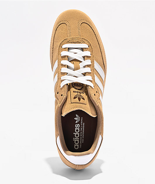 adidas Samba ADV Beige, White & Gum Skate Shoes