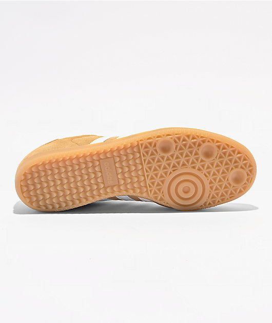 adidas Samba ADV Beige, White & Gum Skate Shoes