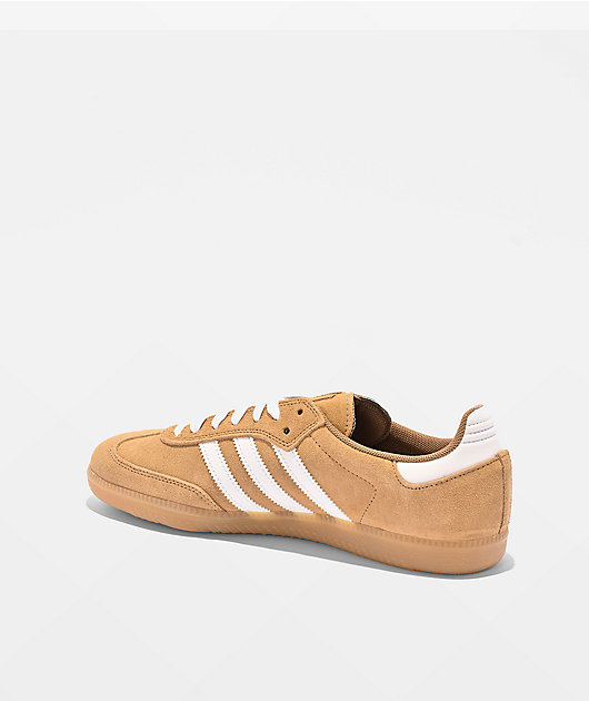 adidas Samba ADV Beige, White & Gum Skate Shoes