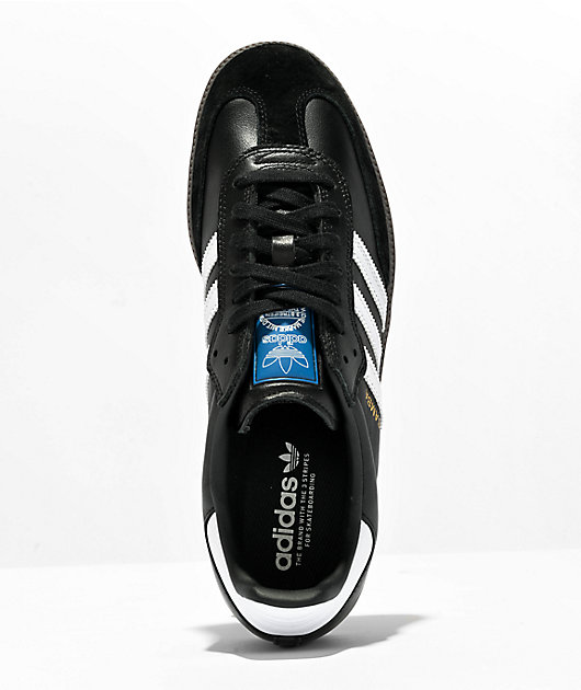 adidas Samba ADV Black, White & Gum Skate Shoes