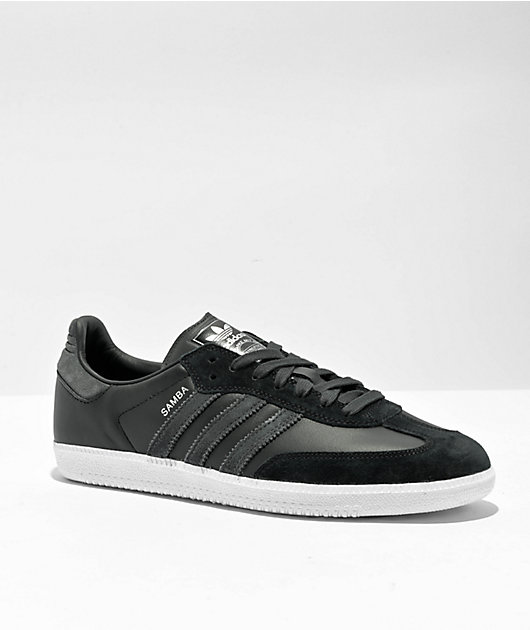 adidas Samba ADV Black & White Skate Shoes | Zumiez