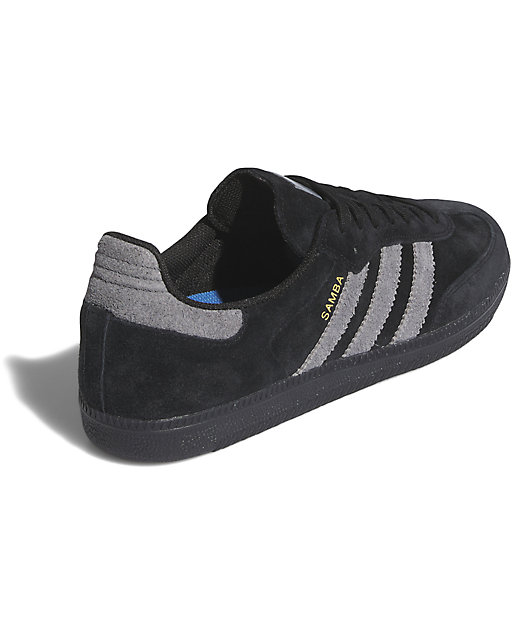 adidas Samba ADV Core Black Grey Four Gold Skate Shoes