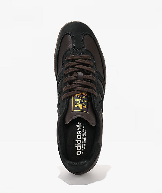 adidas Samba ADV Dark Brown, Black & Gum Skate Shoes