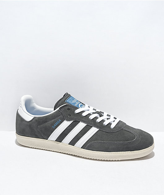 adidas Samba ADV Grey, White Blue Shoes