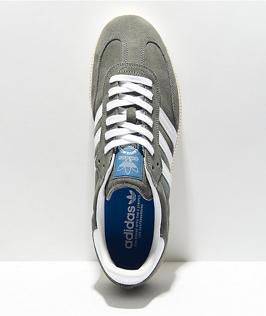 adidas Samba ADV Grey, White & Blue Shoes