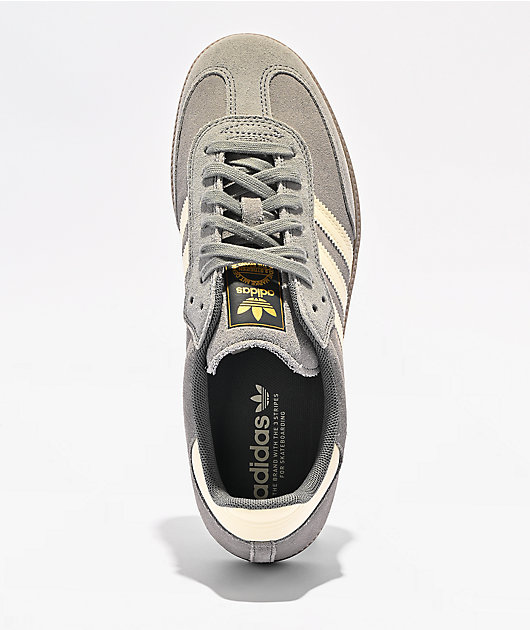 adidas Samba ADV Grey & White Skate Shoes