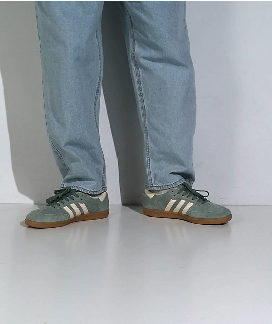 adidas Samba ADV Silver Green, Wonder White & Gum Skate