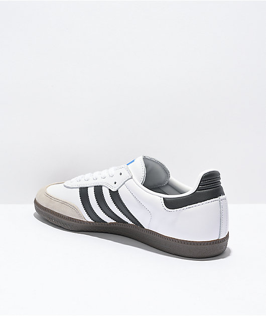 adidas Samba ADV White, Black & Gum Skate Shoes | Zumiez