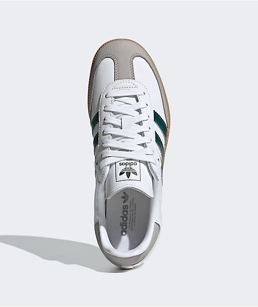 靴  SAMBA OG White Green adidas Samba OG Cloud White & Green Shoes | Zumiez