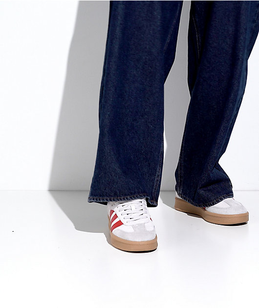 adidas Samba XLG Grey, Red & Gum Shoes | Zumiez