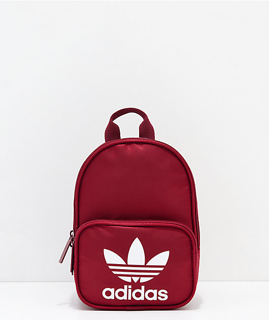 adidas mini backpack burgundy