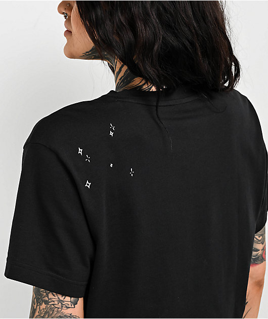 adidas Scribble Black Crop T-Shirt | Zumiez