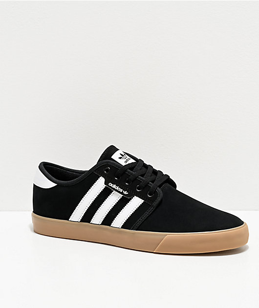 adidas Seeley Black White Gum Shoes Zumiez