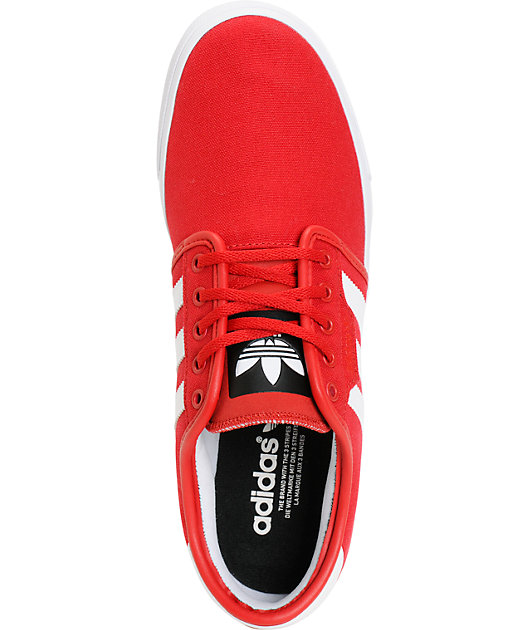 adidas men's seeley skate shoe red