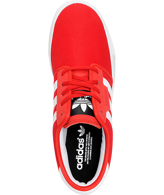 adidas red canvas shoes