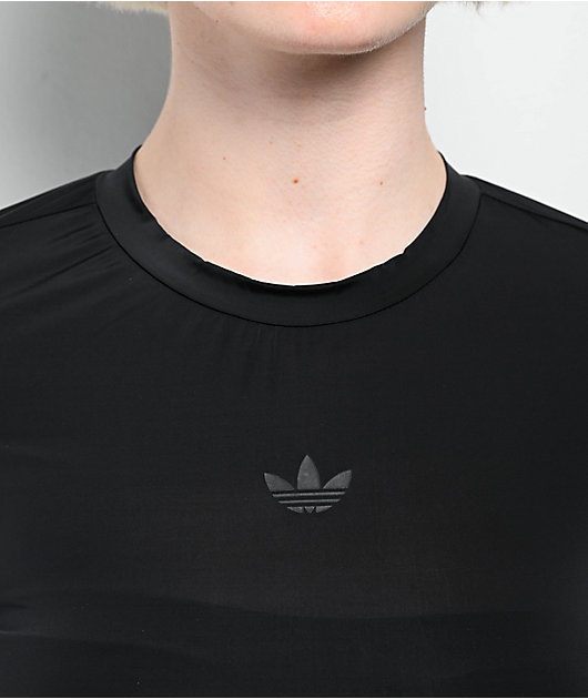 【COLOR iN ID】See-through Strap T-shirt Long Sleeve Tee with Stripe Shirting Sleeves – 3.1 Phillip Lim
