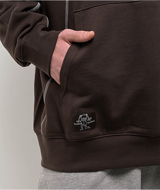 adidas Shmoofoil Dark Brown & Core White Featherweight Hoodie