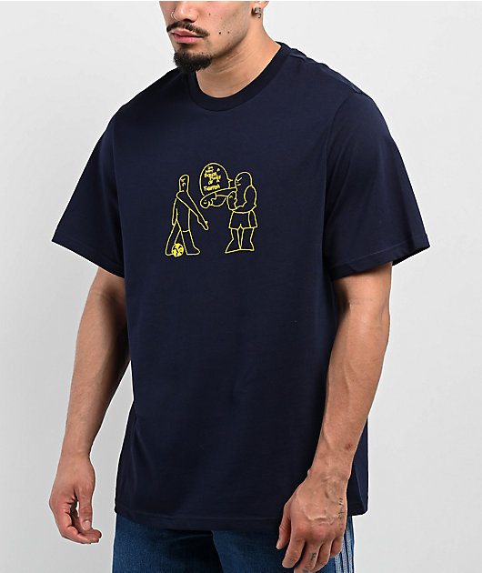 70's~80's sportswear フットボールTシャツ ネイビー キャラ 古着 70～80年代 SPORTSWEAR フットボールTシャツ USA製 メンズL相当
