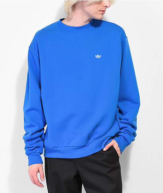 adidas Shmoofoil Sudadera azul de cuello redondo