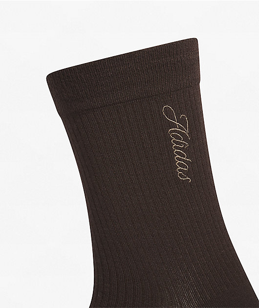 adidas Signature Brown, White & Grey 3 Pack High Quarter Crew Socks