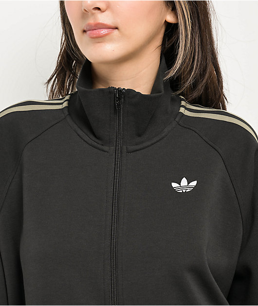 Adidas black and white hotsell track jacket